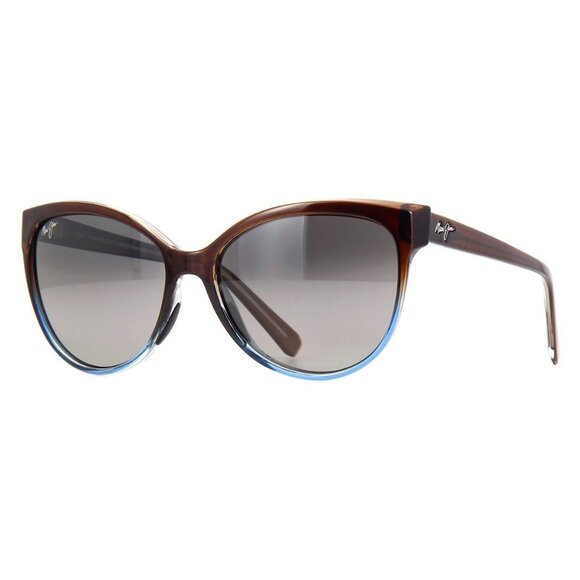 New MAUI JIM Olu Olu Brown Polarised Cat Eye GS537 01F Sunglasses Women - Picture 1 of 4